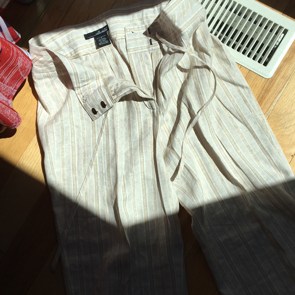 NWOT WILLI SMITH Linen/cotton/Lurex slacks